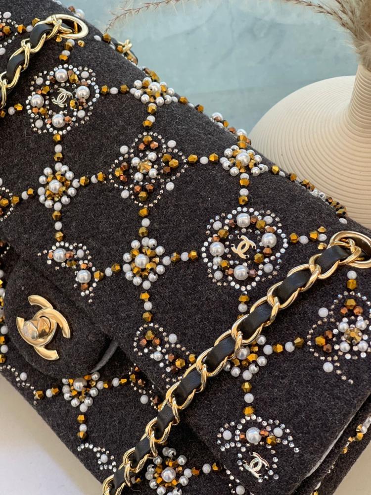 Chanel Embellished Tweed Flap Bag