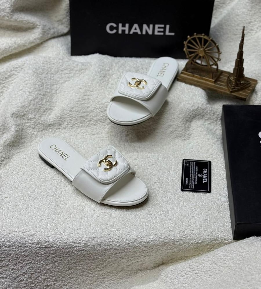 CHANEL Quilted Slide Sandal