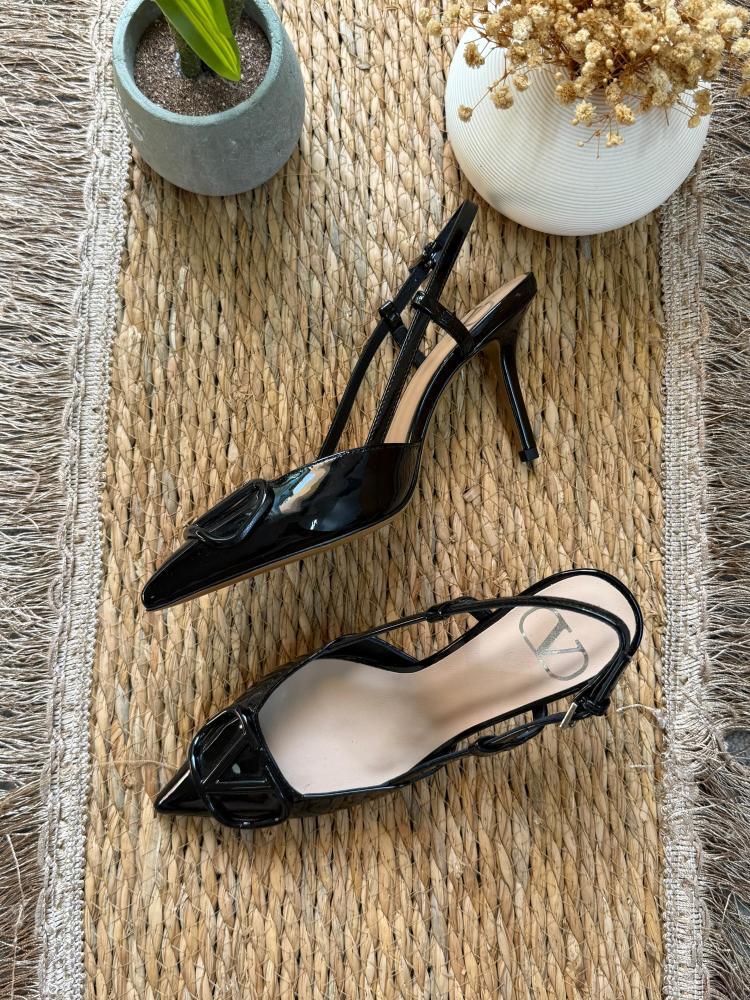 Valentino VLogo Slingback Heels