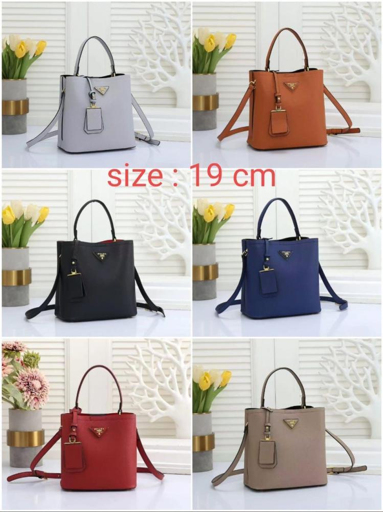Prada Saffiano Mini 19 Top Handle Bag