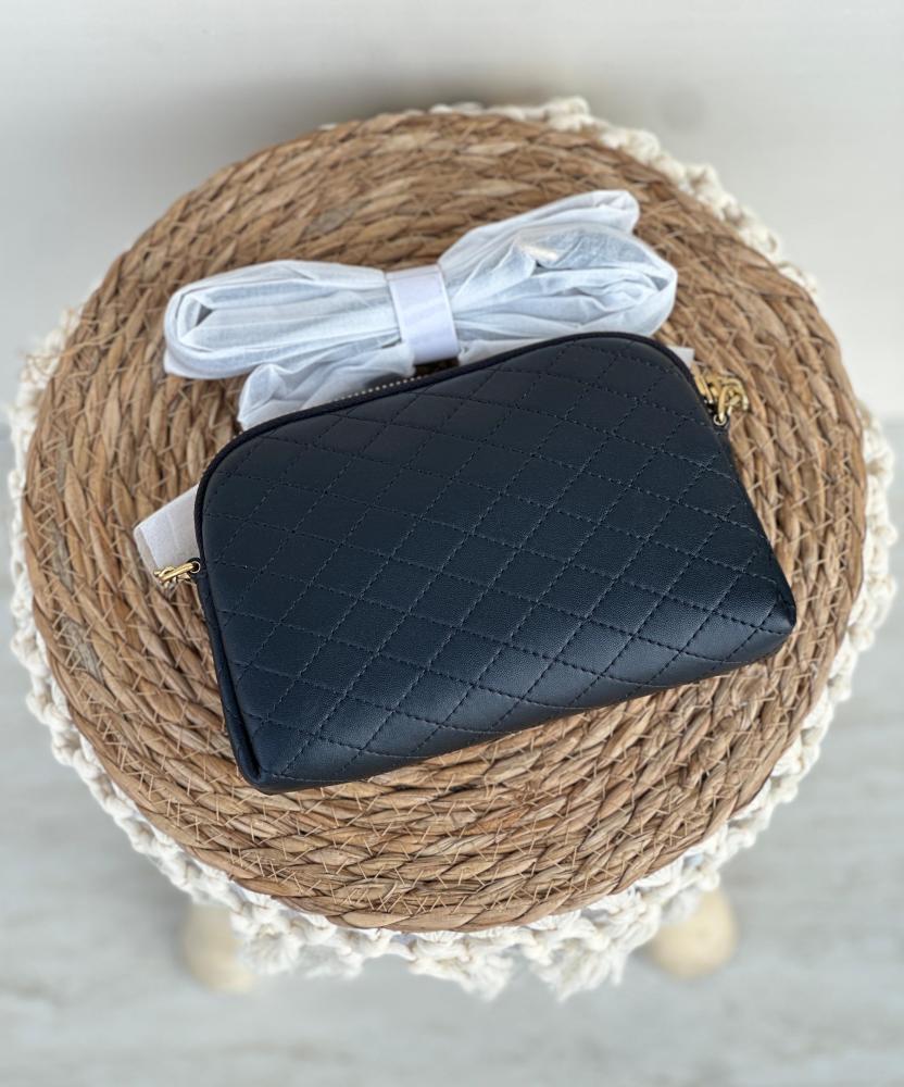 Saint Laurent Quilted Leather Pouch