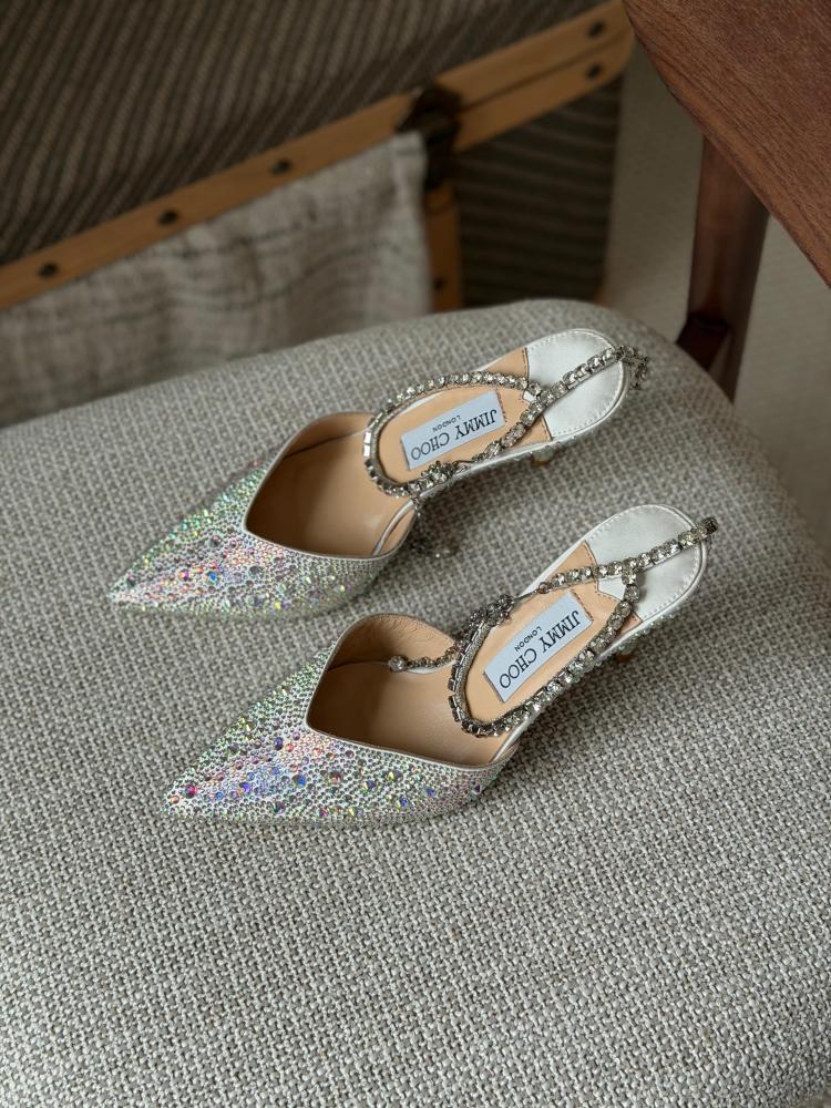 Jimmy Choo Crystal Strap Heels