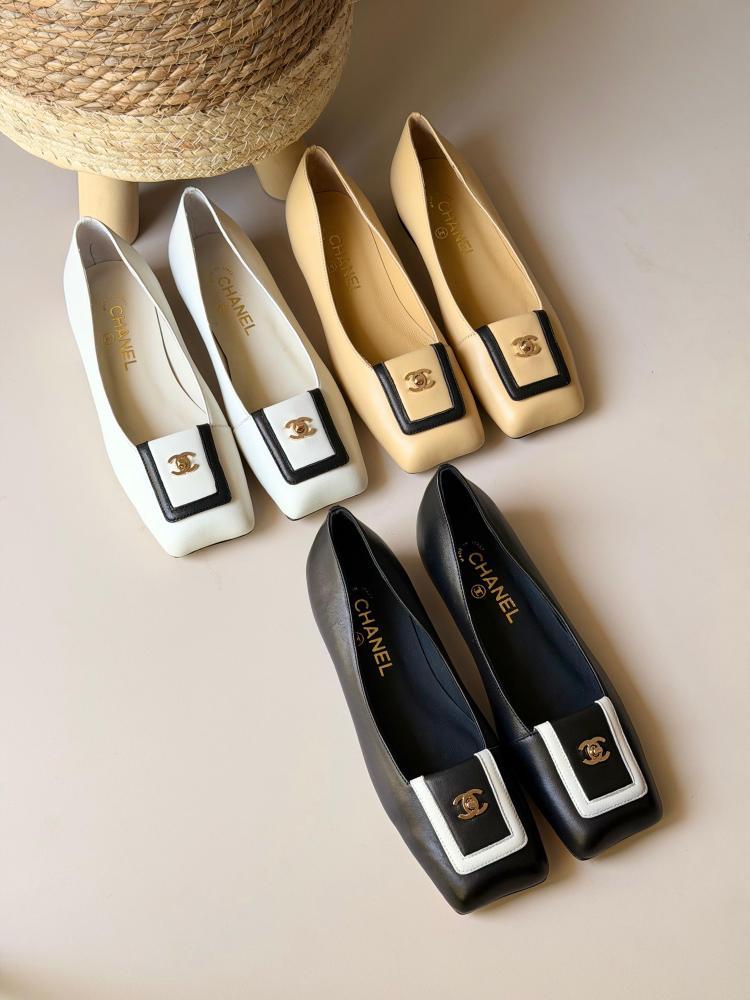 Chanel Square Toe Ballerina Flats