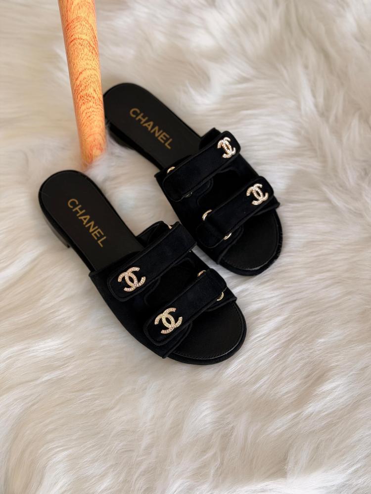 Chanel Double Strap Flat Sandals