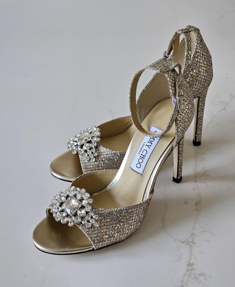 Jimmy Choo Crystal Platform Heels
