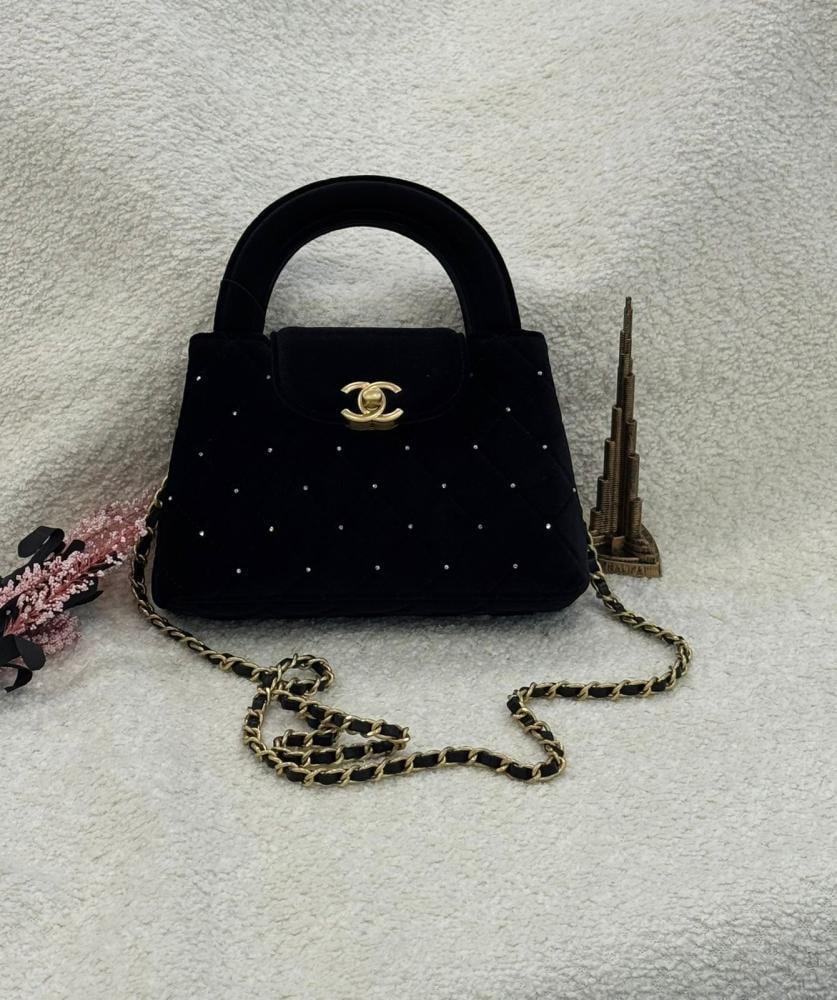 Chanel Velvet Top Handle Bag 20cm