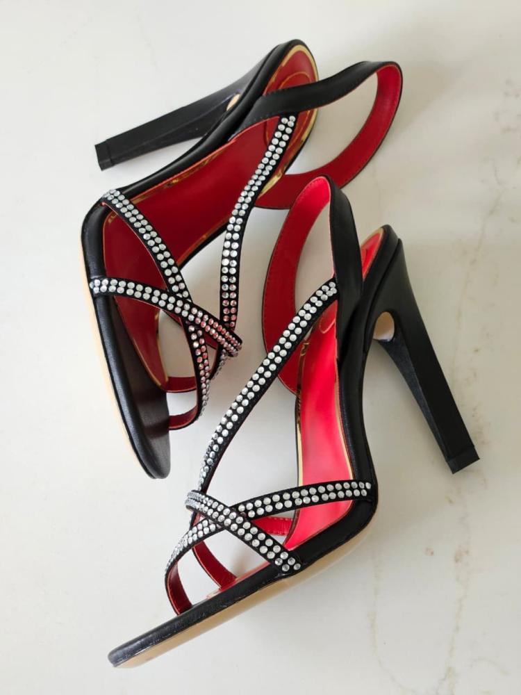 Valentino Crystal Strappy Heels