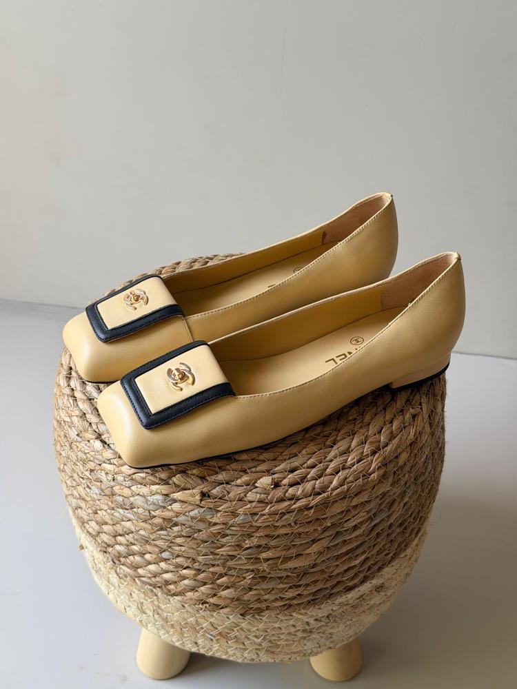 Chanel Square Toe Ballerina Flats