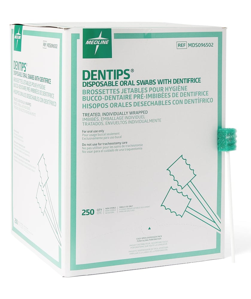 مسحات الأسنان القابلة للاستخدام مرة واحدة من DENTIPS