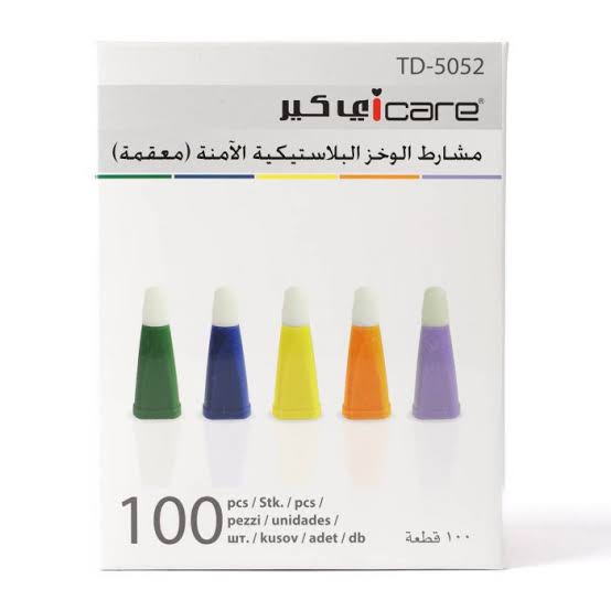 ابر وخز بلاستيكية معقمة 100 قطعة