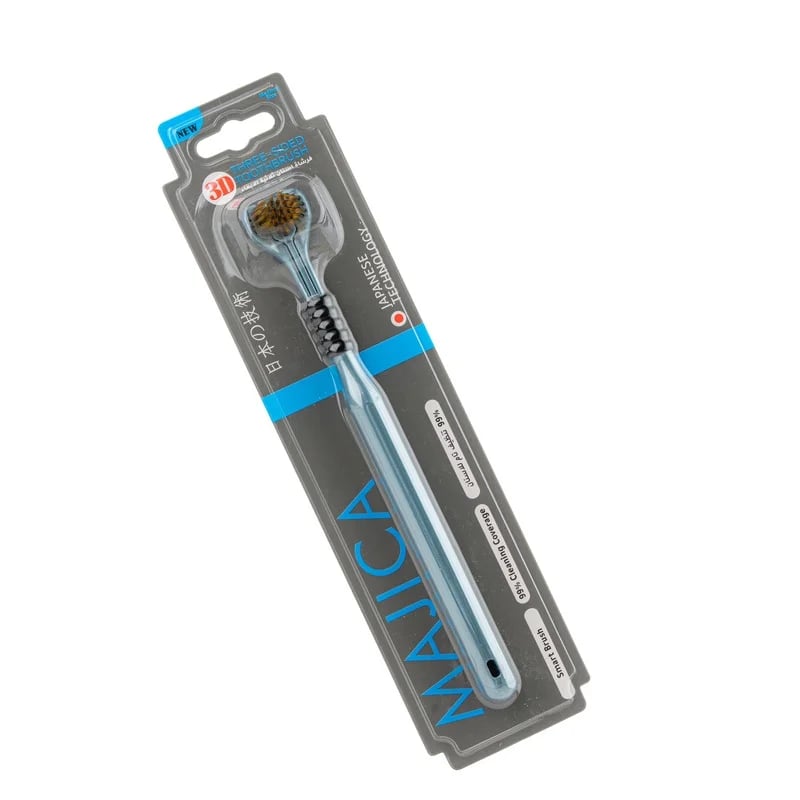 Three-dimensional toothbrush - blue