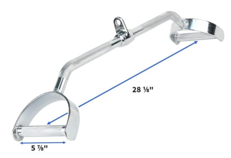 Lat Bar with Stirrup Handles and Knurled Grips