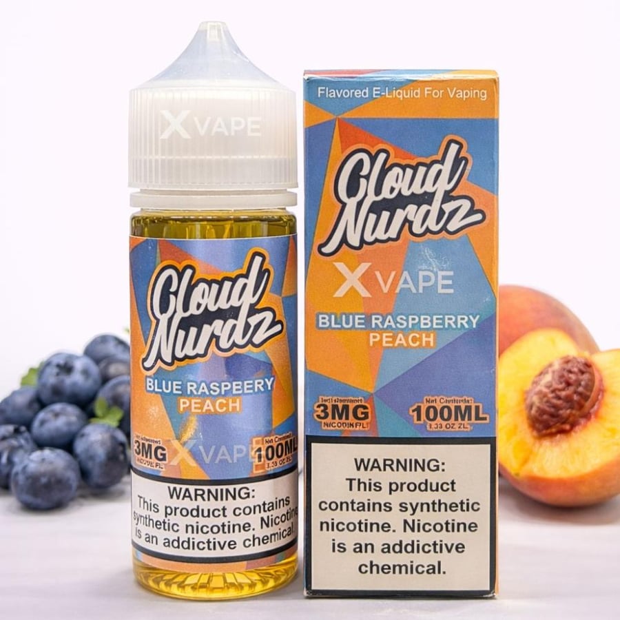 كلاود نيردز بلوبيري خوخ - Cloud Nurdz Blueberry Peach 100ML