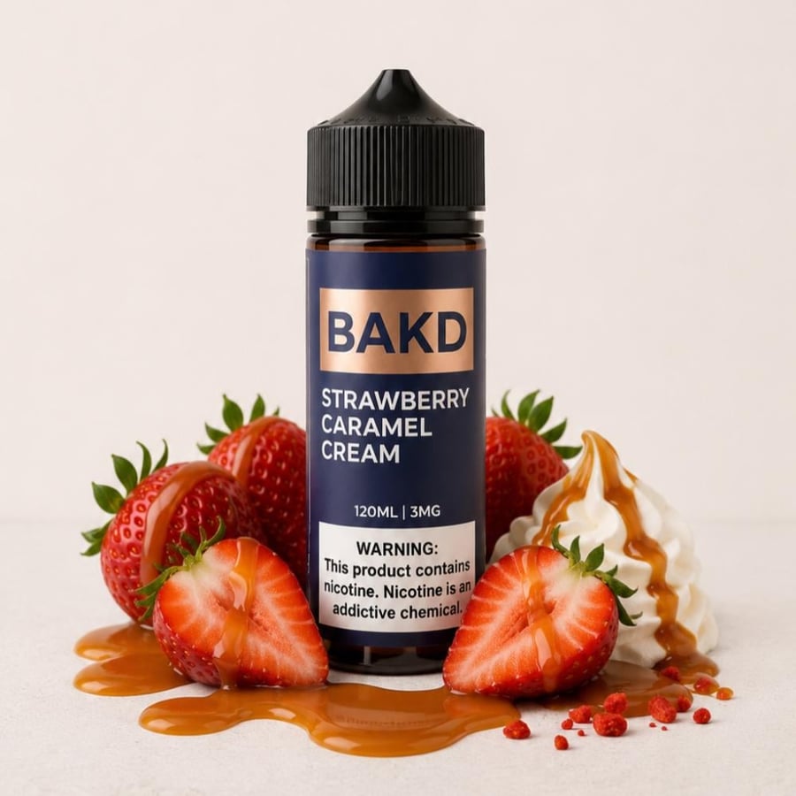 نكهة BAKD فراولة كراميل كريمي 120مل - BAKD 120ML