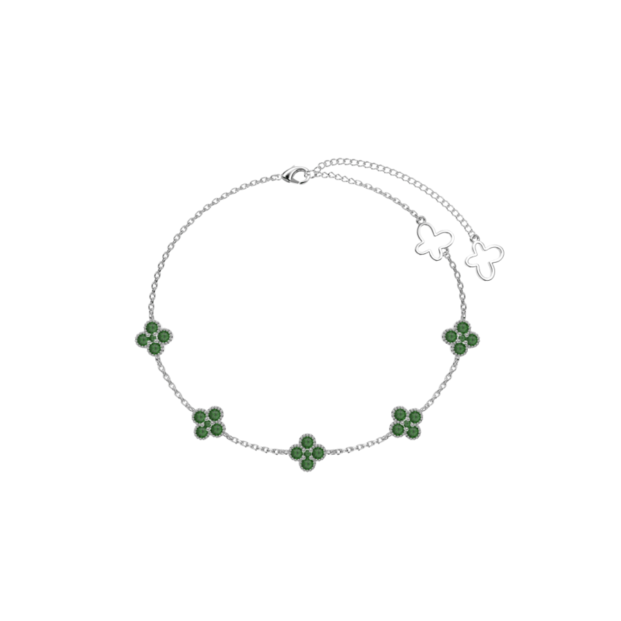 أسوارة Green rose | فضة عيار 925