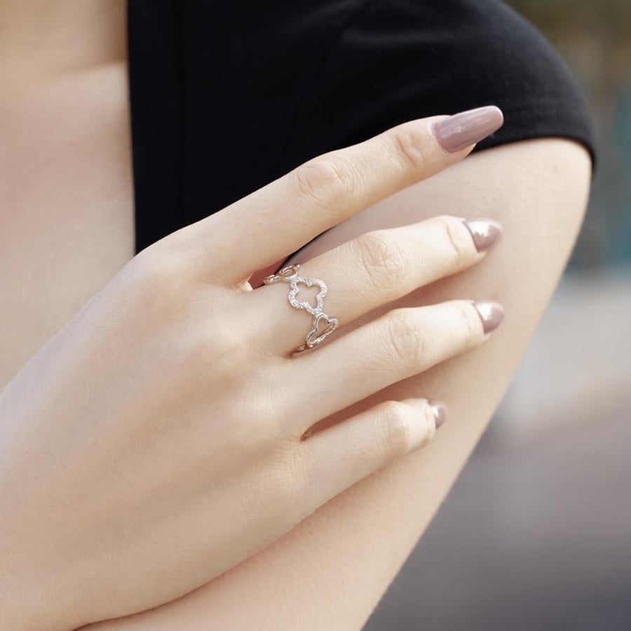 خاتم Rose silver فضة عيار 925