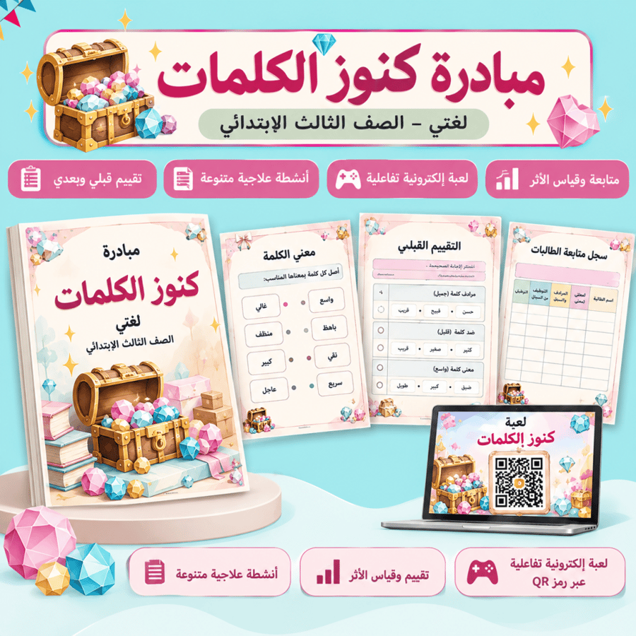 مبادرة كنوز الكلمات لغتي ثالث ابتدائي الترم الاول