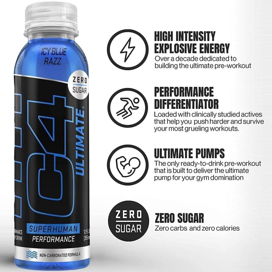 C4 sugar free blue razz energy - روشن سويت