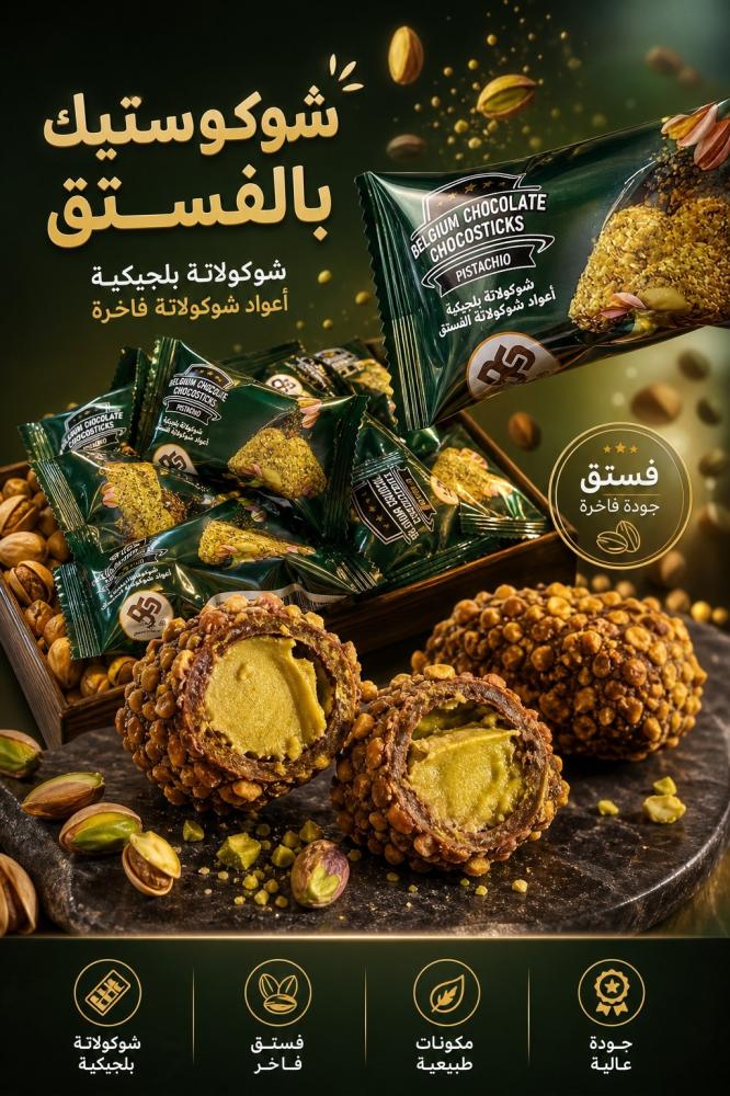 - شوكولاتة فستقية بي إس البلجيكية - روشن سويت