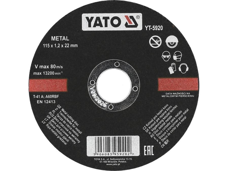 قرص قطع معدني YT-5920  115X1.2X22 MM