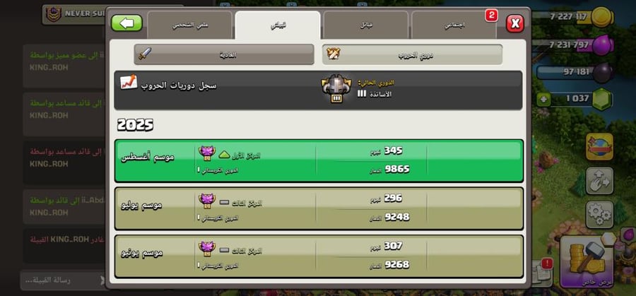 كلان لفل 25