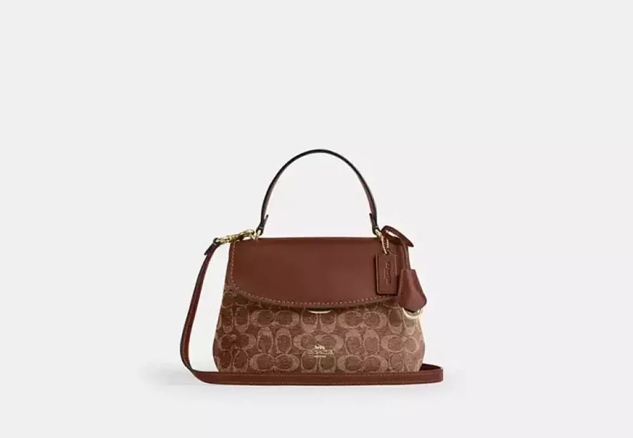 حقيبة يد نسائية Coach صغيرة جلد فاخر – تصميم أنيق بكروس بودي (عدة ألوان)