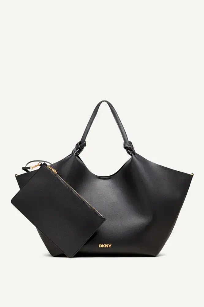 حقيبة يد نسائية DKNY جلد فاخر حجم small – تصميم هوبو أنيق بكروس بودي (عدة ألوان)