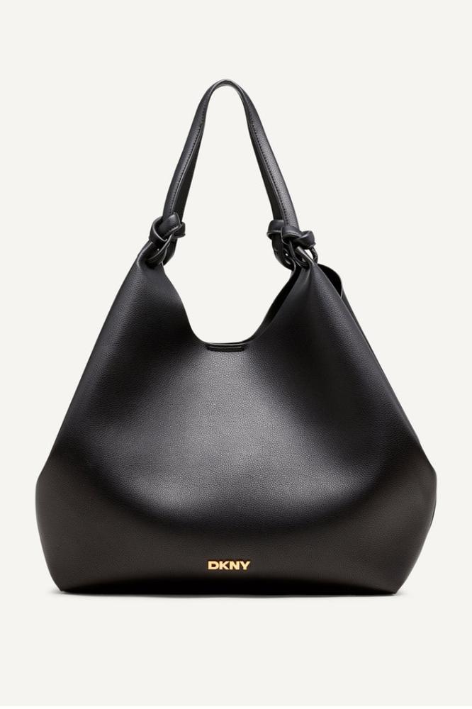 حقيبة يد نسائية DKNY جلد فاخر حجم small – تصميم هوبو أنيق بكروس بودي (عدة ألوان)