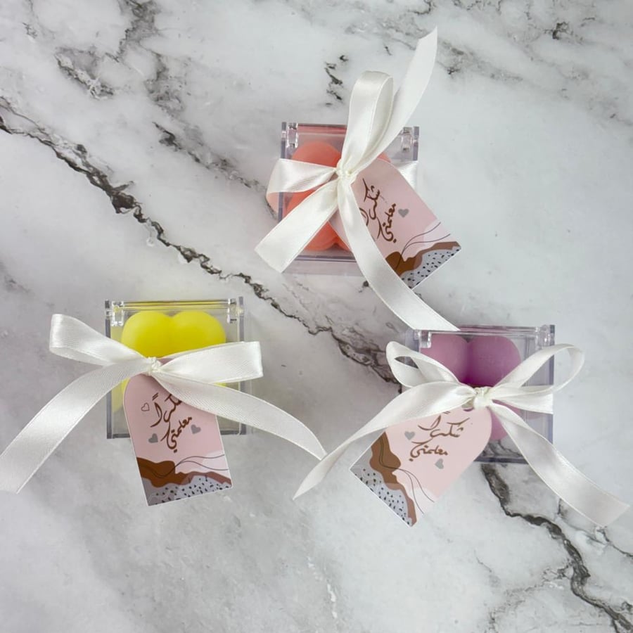 Teacher's Day favors mini candles bubbles 6 pieces