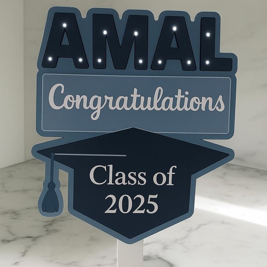 Custom-designed graduation encouragement board
