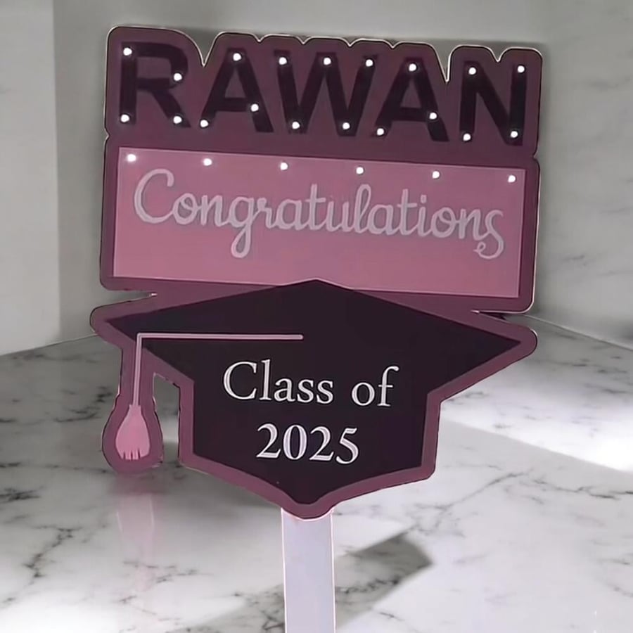 Custom-designed graduation encouragement board