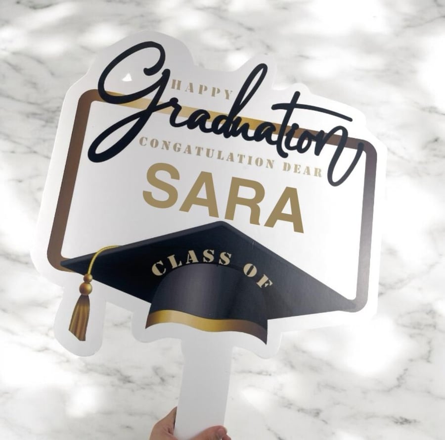 Custom-designed graduation encouragement board