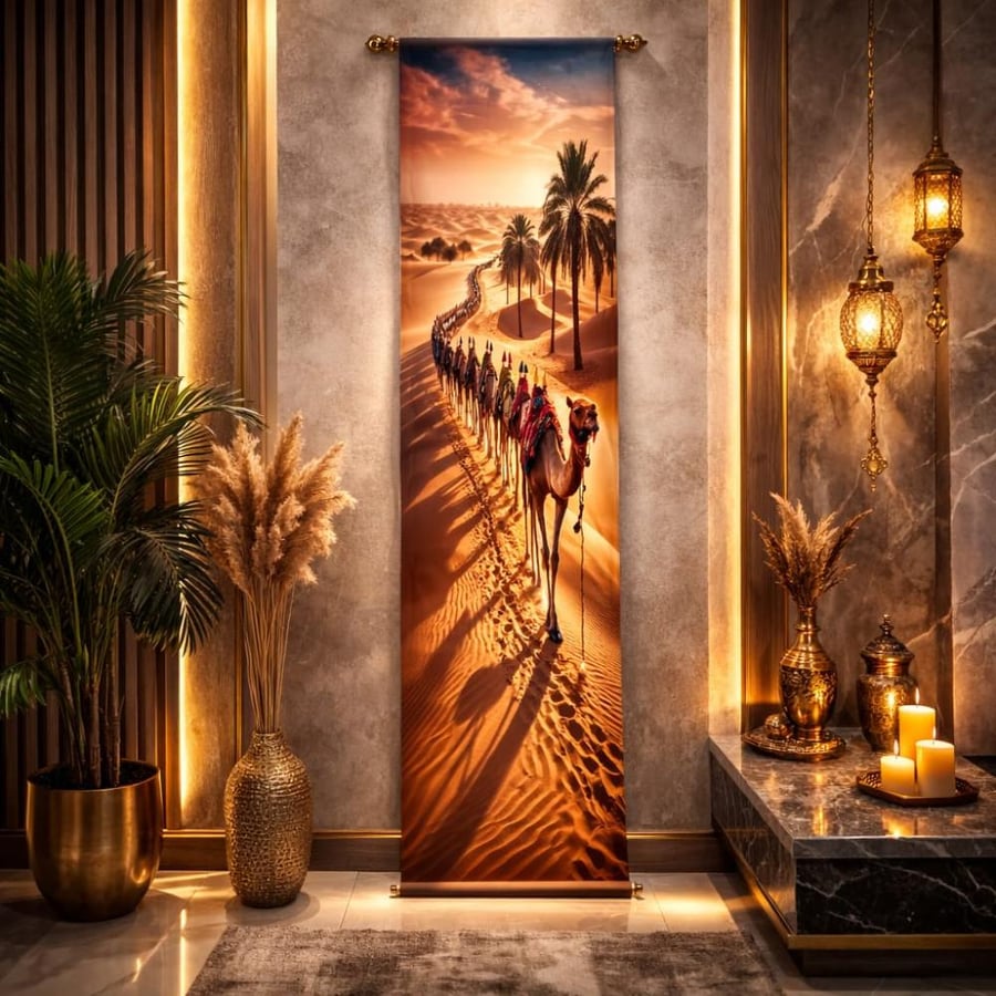 لوحة قماش جدارية تراثية – 30×150 سم