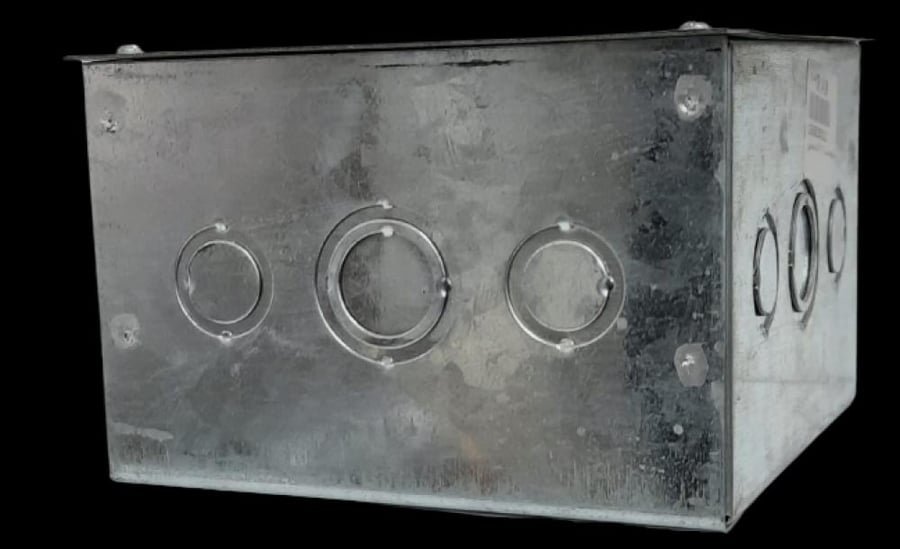 قسام كهرباء حديد عمق 10 سم  15*15 بوكس علبة box