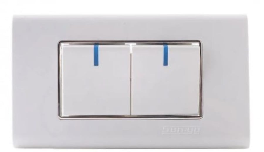 مفتاح مجوز سانيو 2x4 ابيض # 086