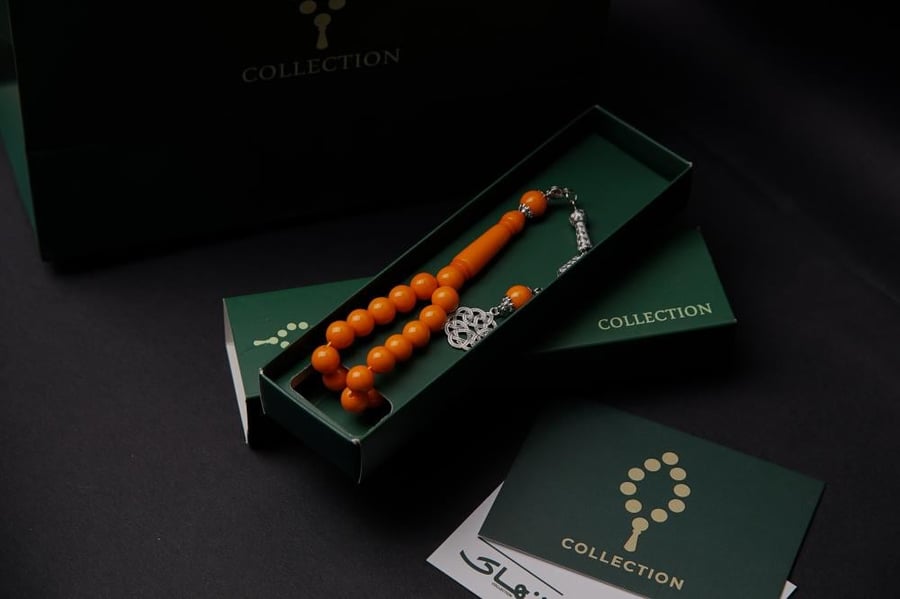 Bakalaite rosary - saffron yellow