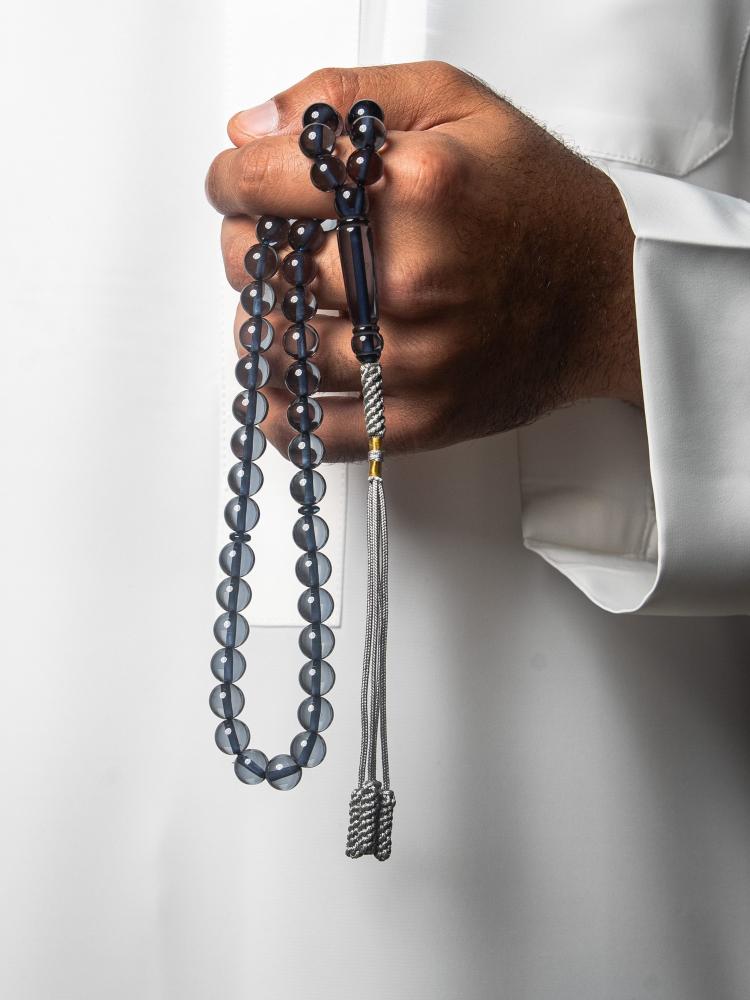 مسباح بكلايت أزرق رمادي شفاف