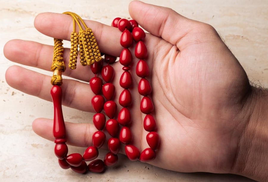 مسباح بكلايت أحمر كرزي | 45 حبة – رقم 235