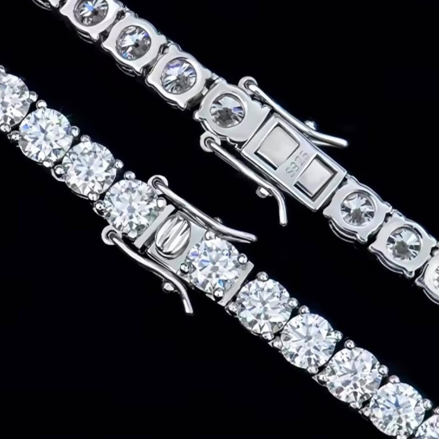 Tennis necklace moissanite سلسال تنس موزنايت