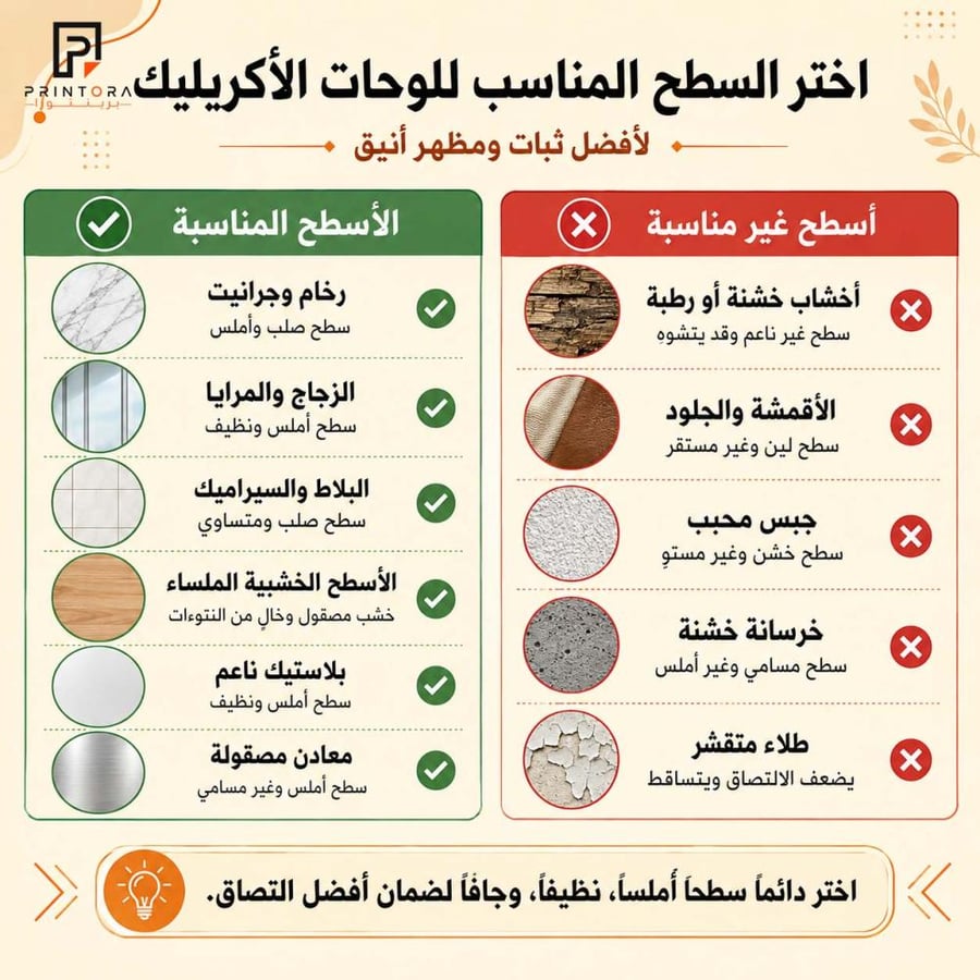 طريقة تركيب لوحات الأكريليك الثلاثية بالمثبتات أو اللاصق