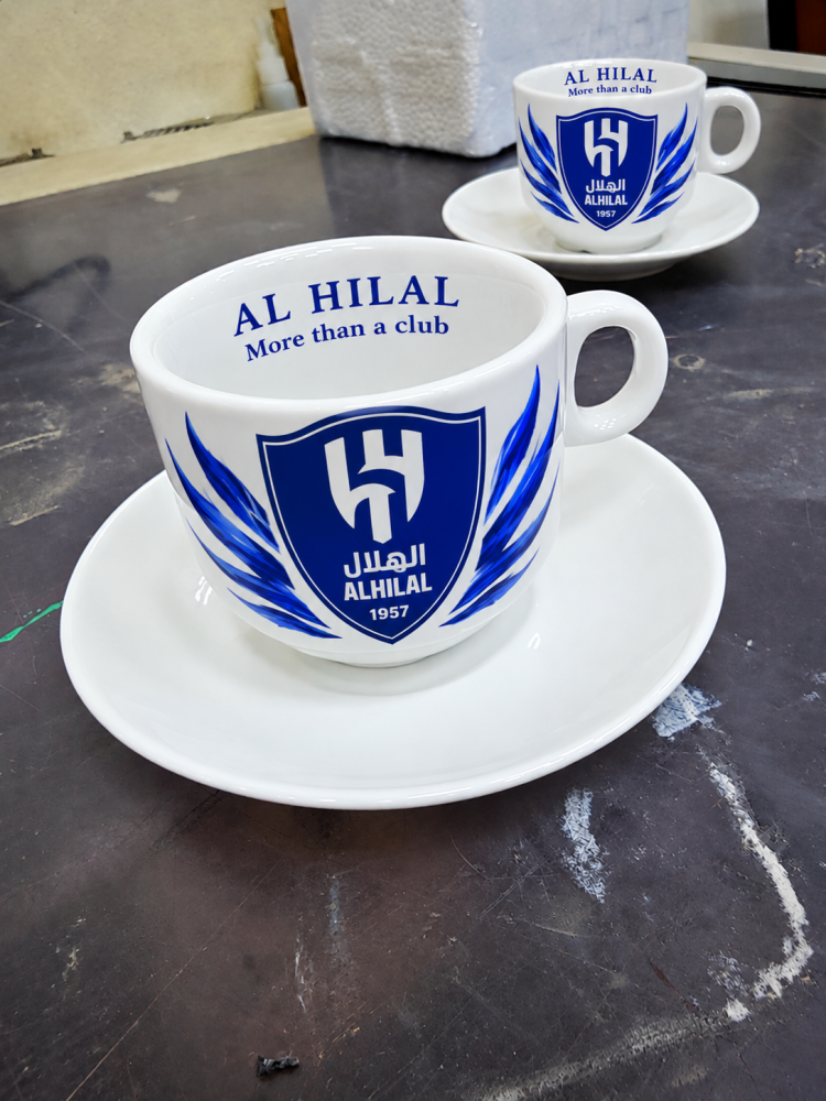 فنجان الهلال السيراميكي الفاخر | لمسة الزعيم في كل رشفة