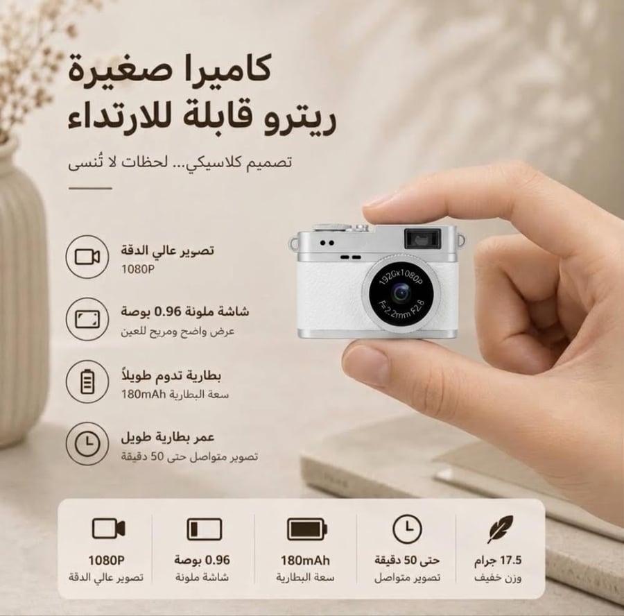 أصغر كاميرا في العالم أبيض