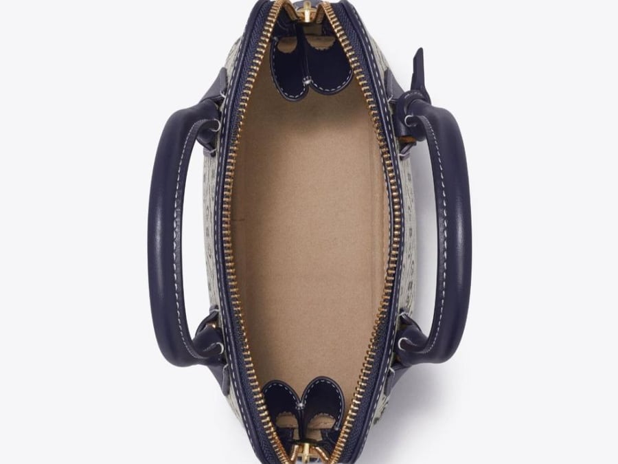 شنطة توري بورش  Tory Burch T Monogram Jacquard  Swing Satchel