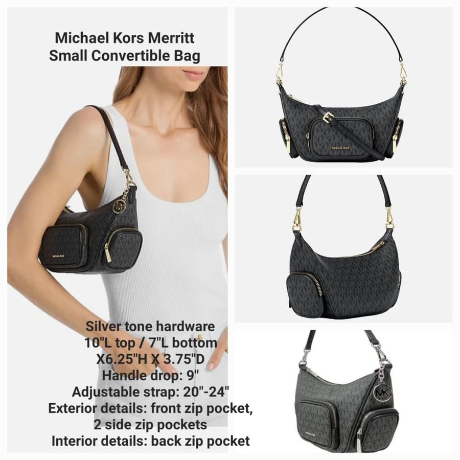 شنطة مايكل كورس Michael Kors Merritt Small Convertible Bag, with 2 straps