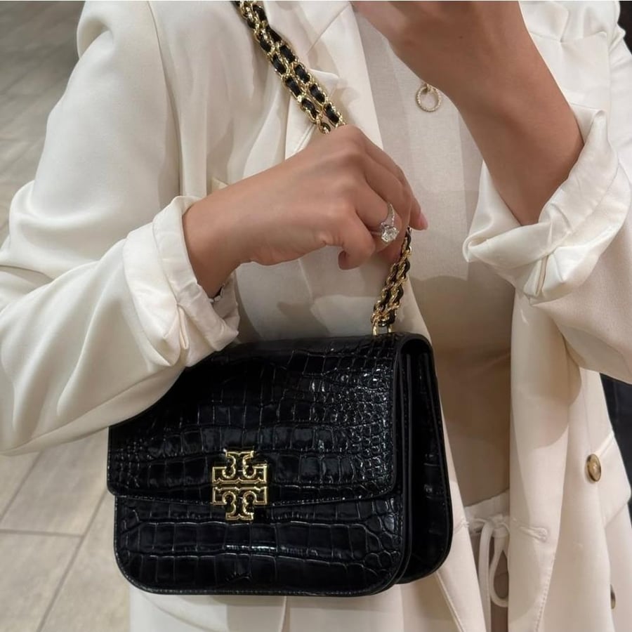 شنطة توري بيرش Tory Burch Britten Small Embossed Convertible Shoulder/Xbody No TB Dustbag