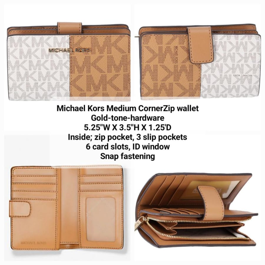 محفظة مايكل كورس Michael Kors CornerZip Medium Bifold wallet
