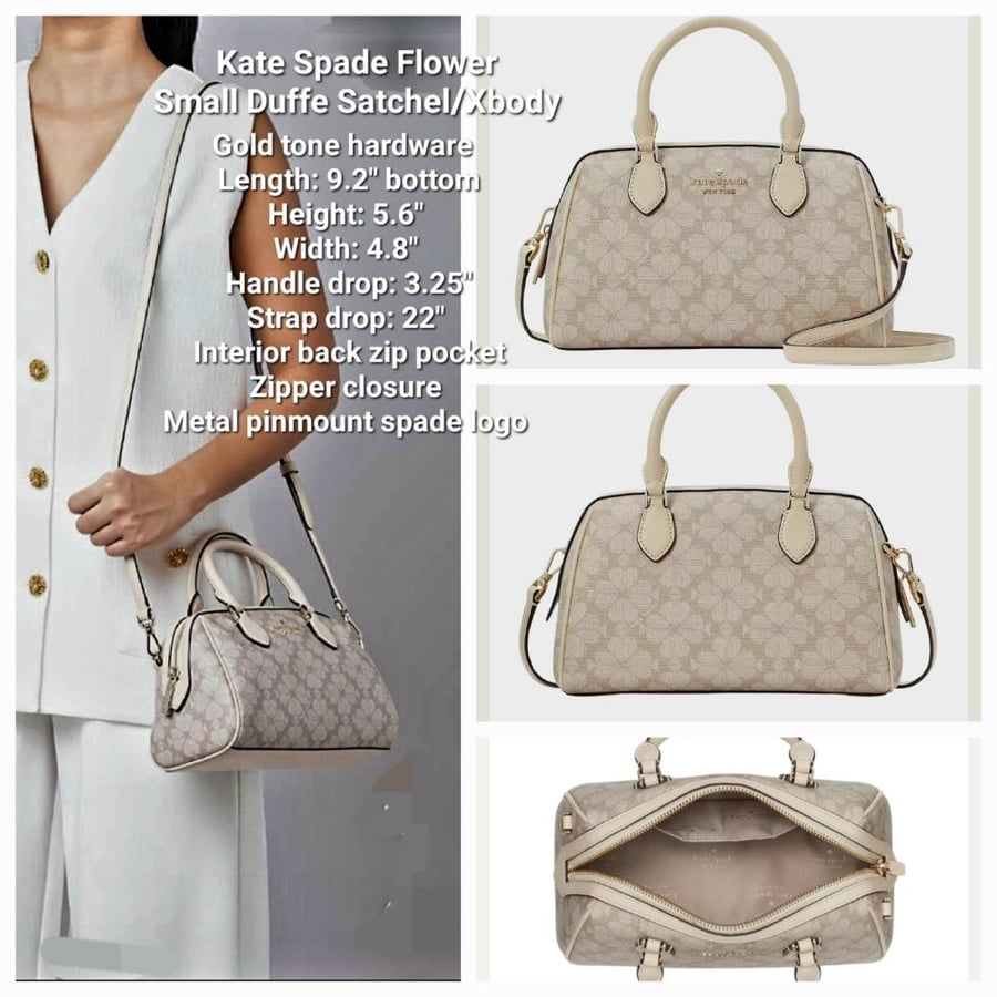 شنطة كيت سبيد Kate Spade Flower Duffle Small Satchel/Xbody