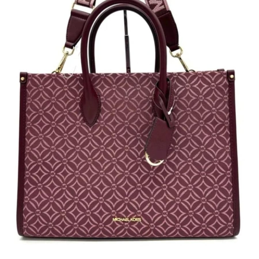 شنطة مايكل كورس Michael Kors Mirella Medium Metallic Logo Tote