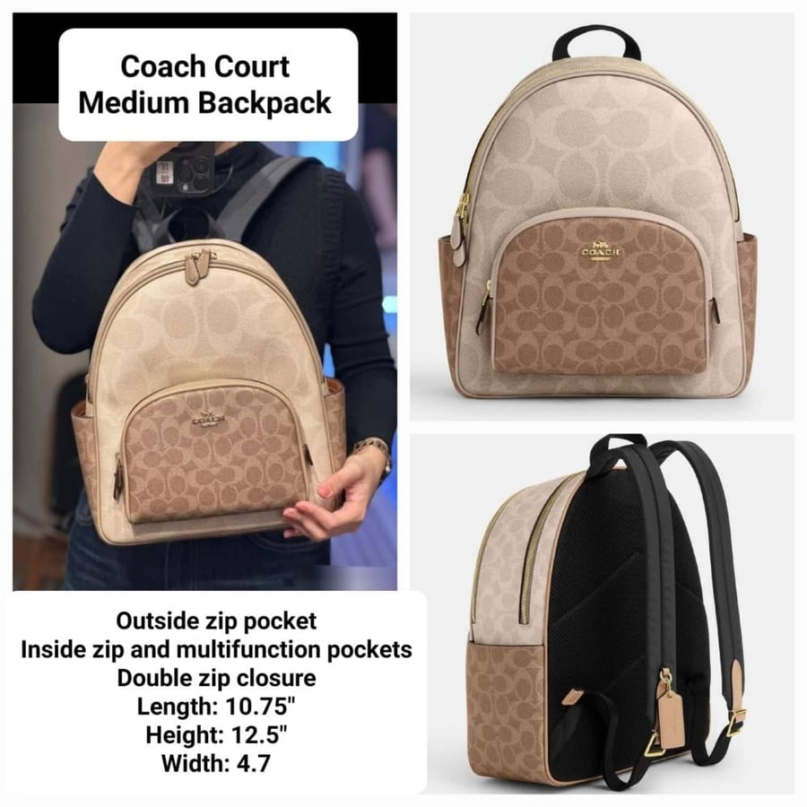 شنطة كوتش  Coach Court Medium Backpack
