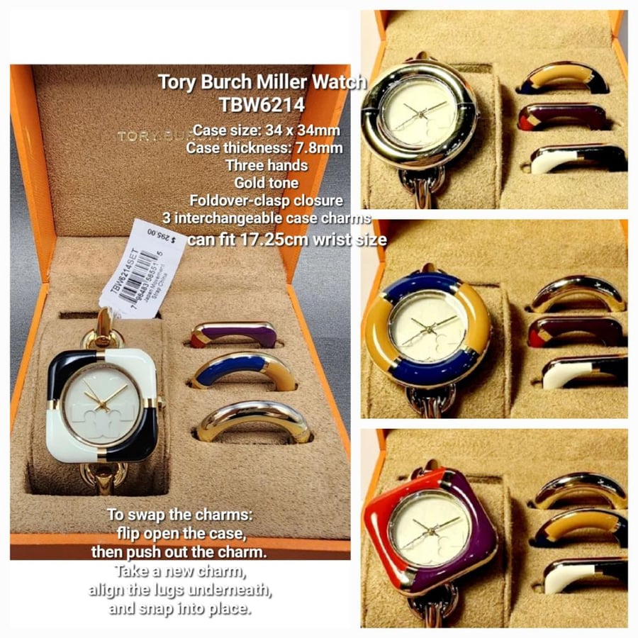 ساعة توري بيرش Tory Burch Miller Quartz watch TBW6214 Gold Tone